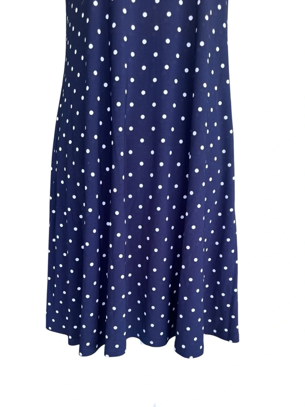 Anne Klein NWT Navy Polka Dot Sleeveless A-Line Dress 2